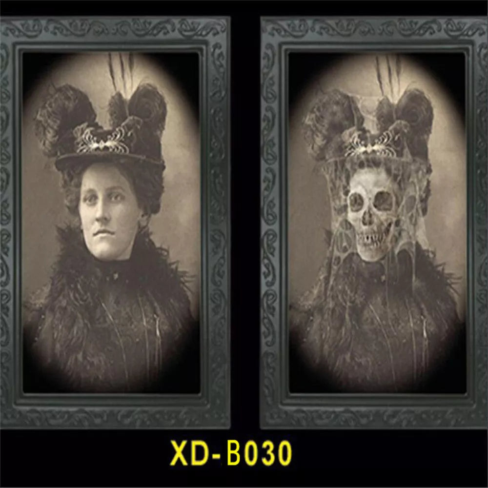 3D People Ghost Festival Changing Photo Frame with visual illusion effect for Halloween
