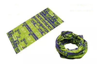 Polyester sports bandana for cycling and sun protection in various patterns