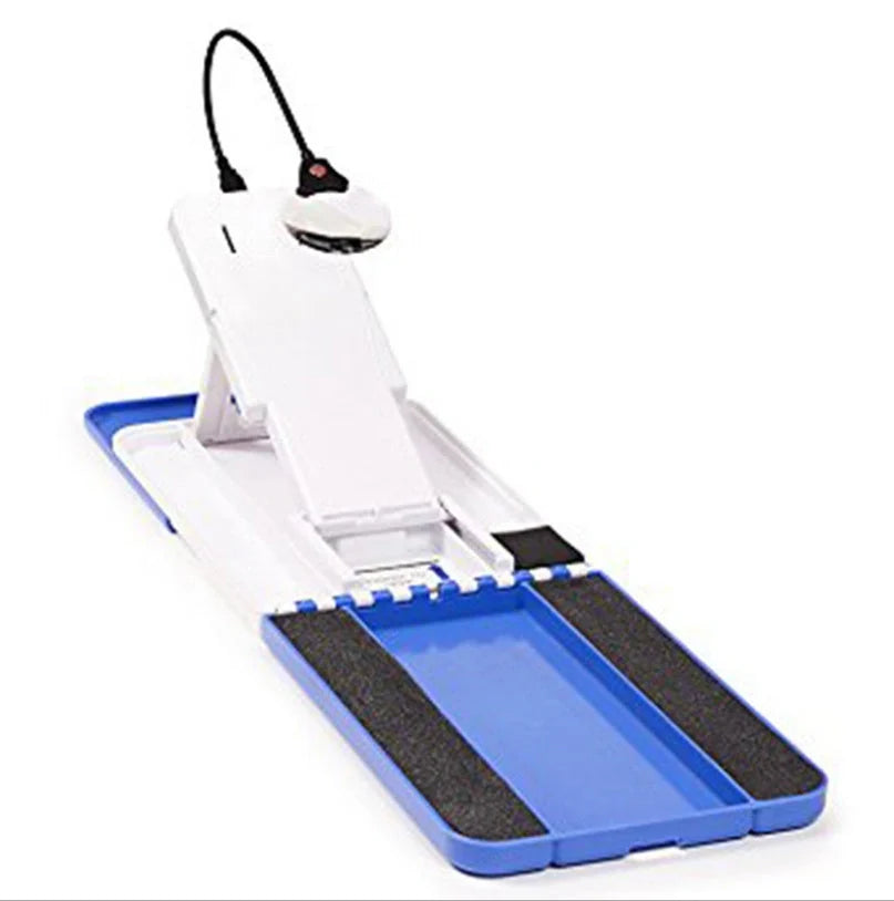 LED Manicure Support Plate with storage compartments and built-in light for home pedicures