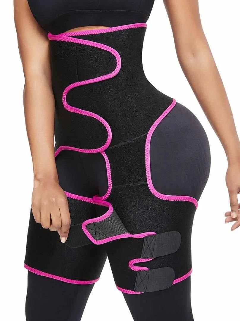 Adjustable Sports Waist Belt with Leg Straps for fitness and body shaping