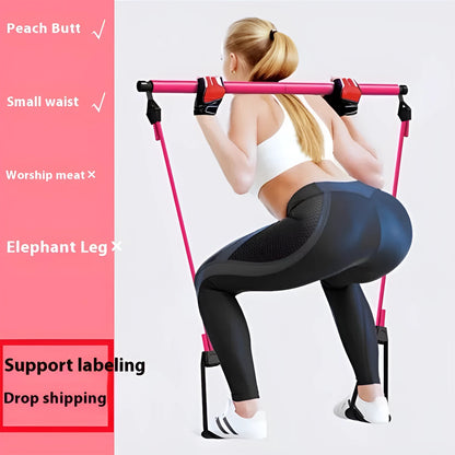 Adjustable hip training pulling rope for yoga and fitness exercises in choice of colours