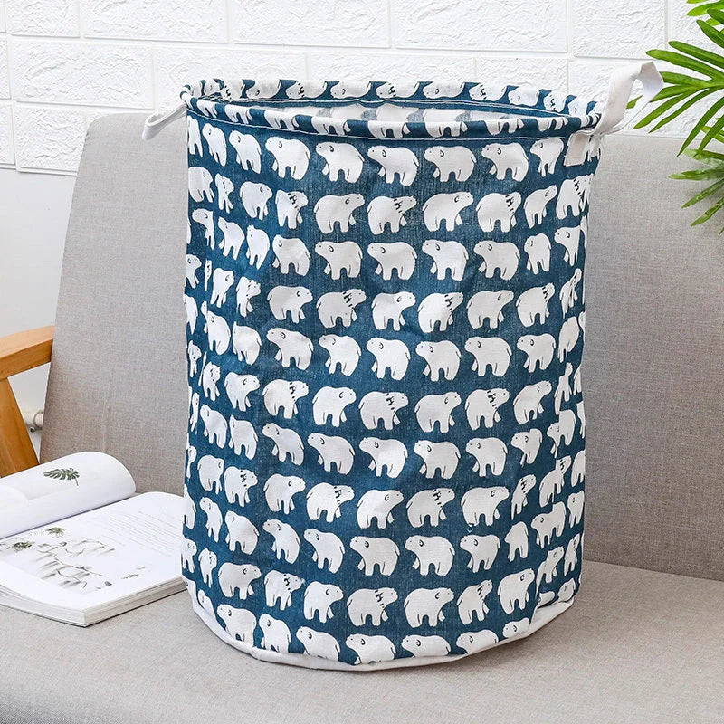 European-style cotton linen laundry basket in elegant designs for stylish home organization