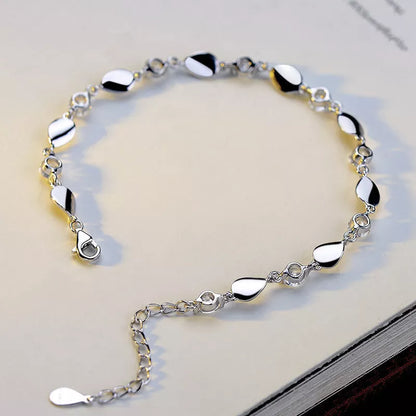 Jane Eyre diamond-encrusted 925 sterling silver bracelet with adjustable chain