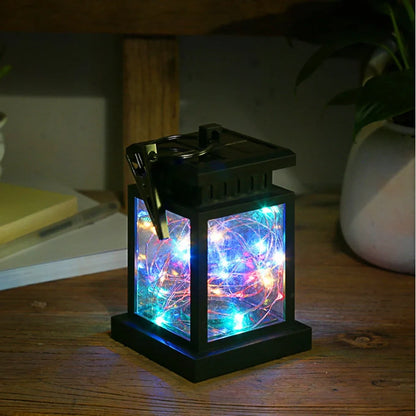 Solar Star Light garden decoration with 30 LED beads in outdoor setting