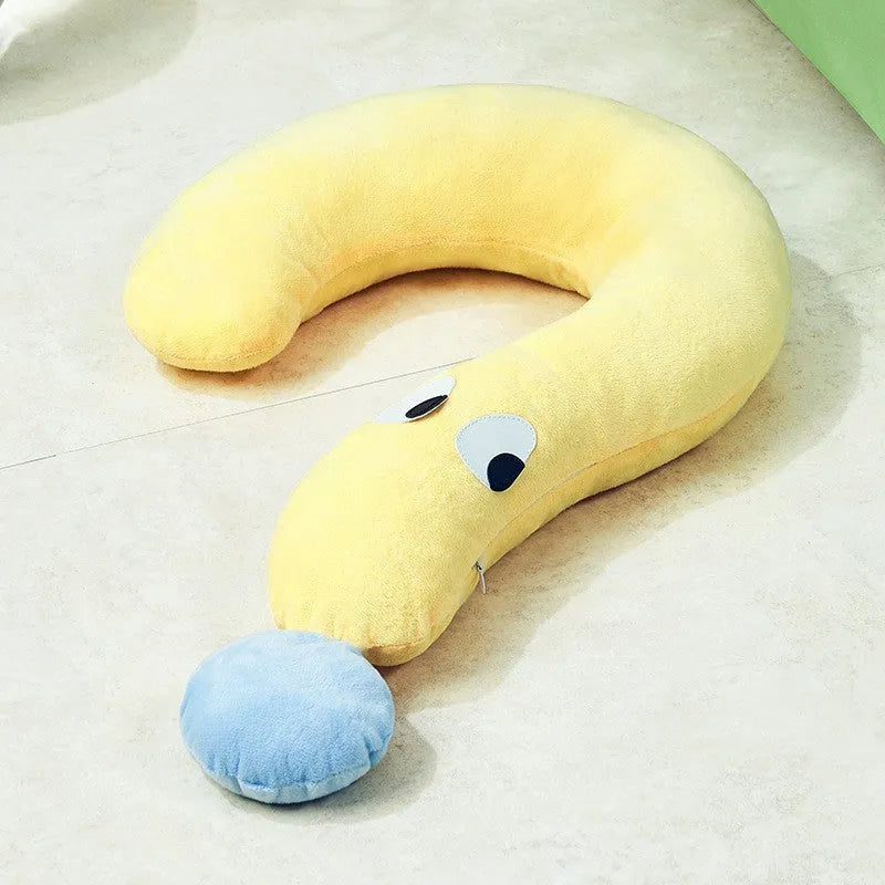 Blue rectangular pet bed cushion pad on a wooden floor.