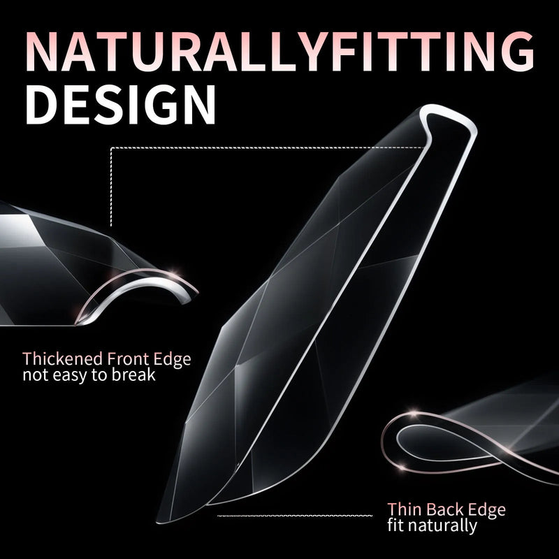 3D diamond-shaped long-wear false nail tips in various colours, available in 120 or 140-piece boxes, designed for creating sculpted artificial nails with a decorative diamond finish.