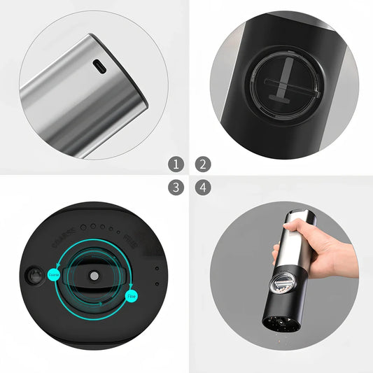 Home Simple Pepper Grinder with adjustable ceramic mechanism showing 165mm height