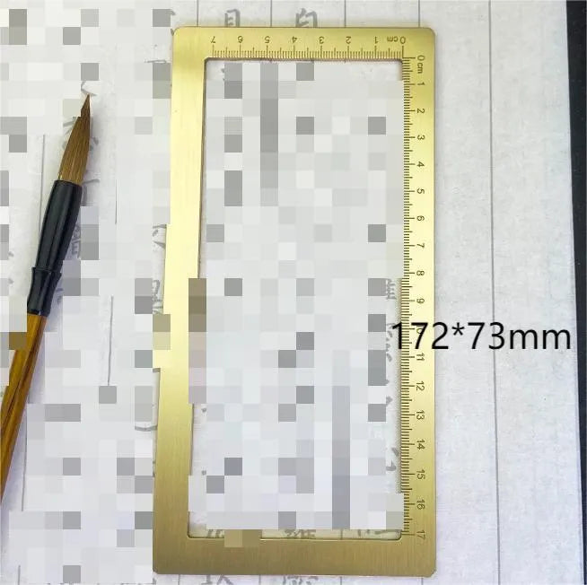Solid brass calligraphy paperweight with carving craft finish, 3mm thickness