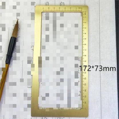 Solid brass calligraphy paperweight with carving craft finish, 3mm thickness