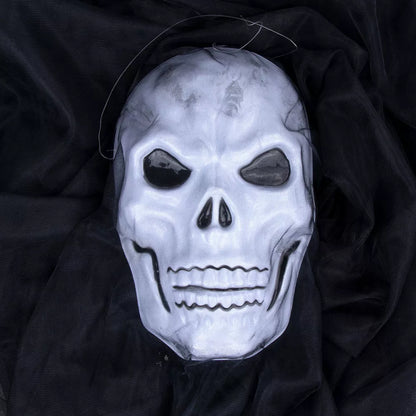 Halloween skull decoration with bleeding effect and corpse cloth pattern