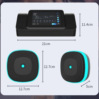 Black split music boxing machine with Bluetooth, hanging target, 6 or 8 targets, PU foam and PP.