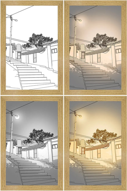 Illuminating Home Decor: Customizable LED Picture Light, featuring adjustable lighting modes and personalized ambiance for any room