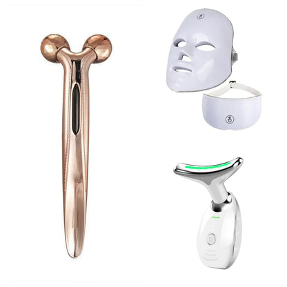 White rechargeable colourful LED facial beauty mask with USB charging for photon beauty skincare