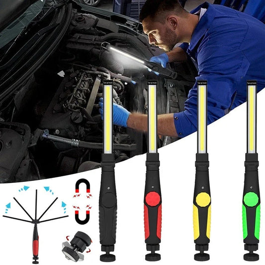 Versatile Magnetic LED Worklight with Adjustable Brightness and Rotatable Light Bar