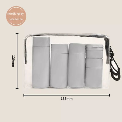 Travel Portable Filling Set Lotion Bottle in acrylic/PMMA, available in white, pink, gray, and green