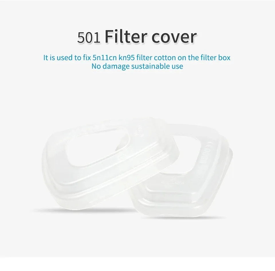 Original 6200 reusable half face respirator mask with fog-proof glasses, filters, and filter lids in an 8-in-1 set.