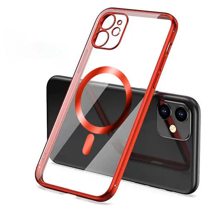 Electroplated protective cover for magnetic phone cases in black, blue, gold, purple and silver colours