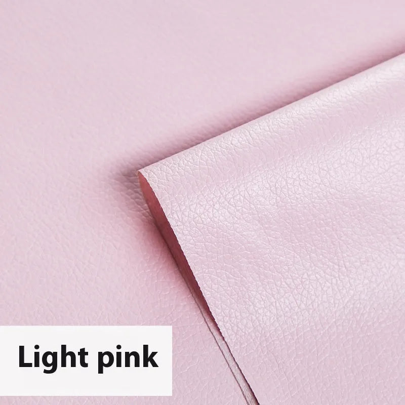 Self-adhesive leather repair patch 50cm x 138cm 0.5mm PVC in black for sofa and car seat