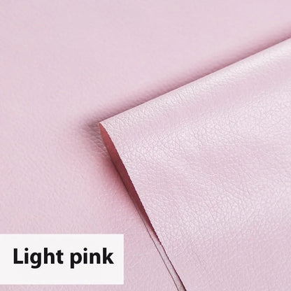 Self-adhesive leather repair patch 50cm x 138cm 0.5mm PVC in black for sofa and car seat