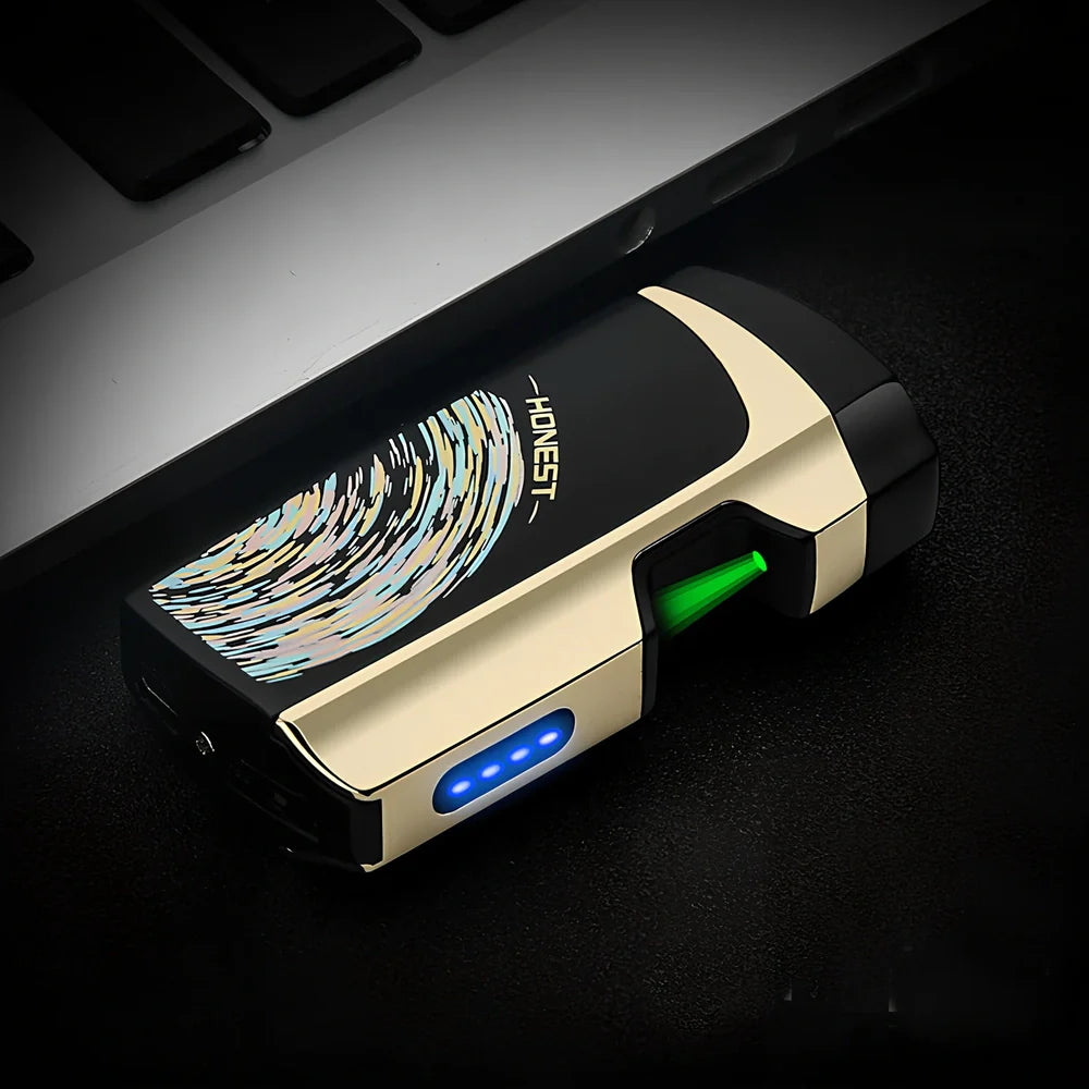 Metal windproof multi-function lighter measuring 74.6mm with five colour options