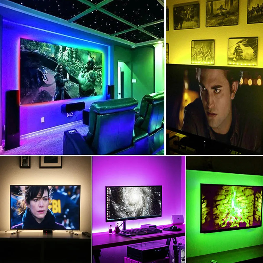 Flexible LED light strip with 30 beads per metre, showing bending capability and cut marks between LEDs