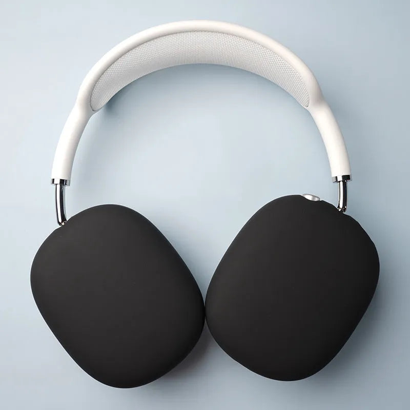 Silicone protective case for AirPods Max, 88x104.5x21.7mm, 1.5mm thick, black or white, soft cover