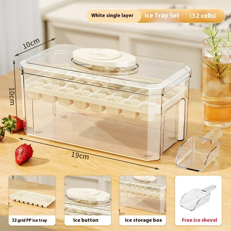 PP material ice cube tray with quick release design for easy demolding