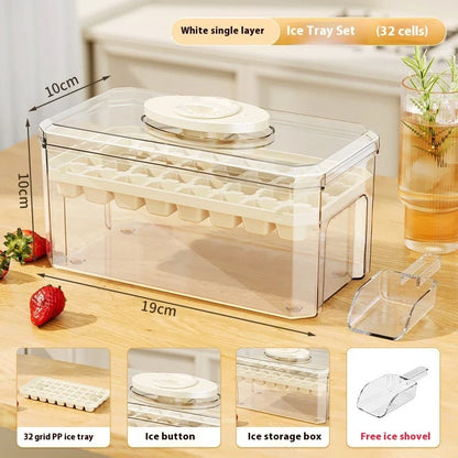 PP material ice cube tray with quick release design for easy demolding
