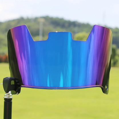 High-strength protective goggles designed for easy installation on an American style rugby helmet, shown in one of 24 available colours.