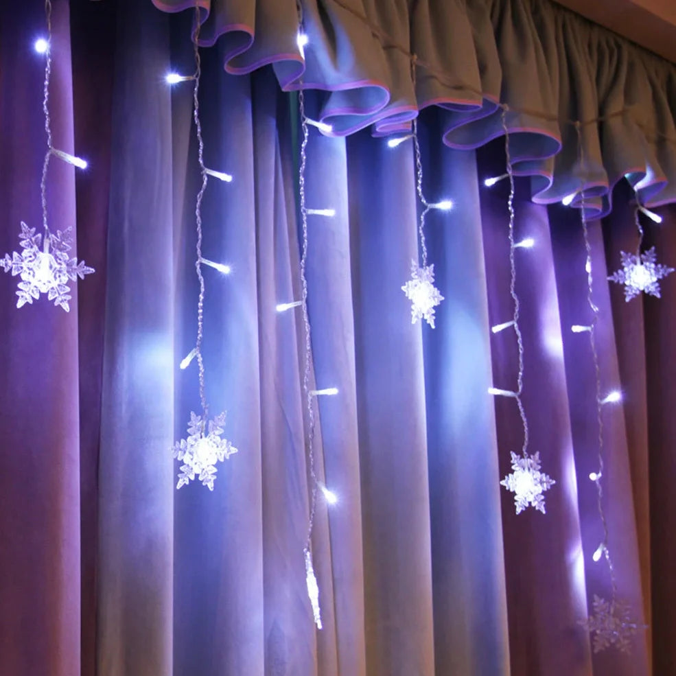 LED ice bar lamp snowflake hanging pendant with multi-colour lighting options and decorative snowflake design