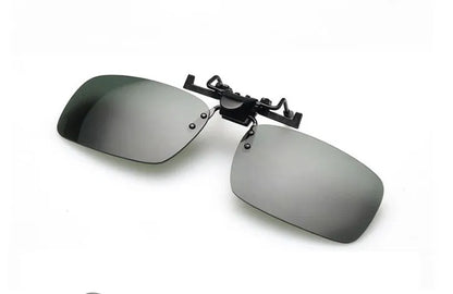 Myopia sunglasses clip fitting over prescription glasses with night vision lens option for driving