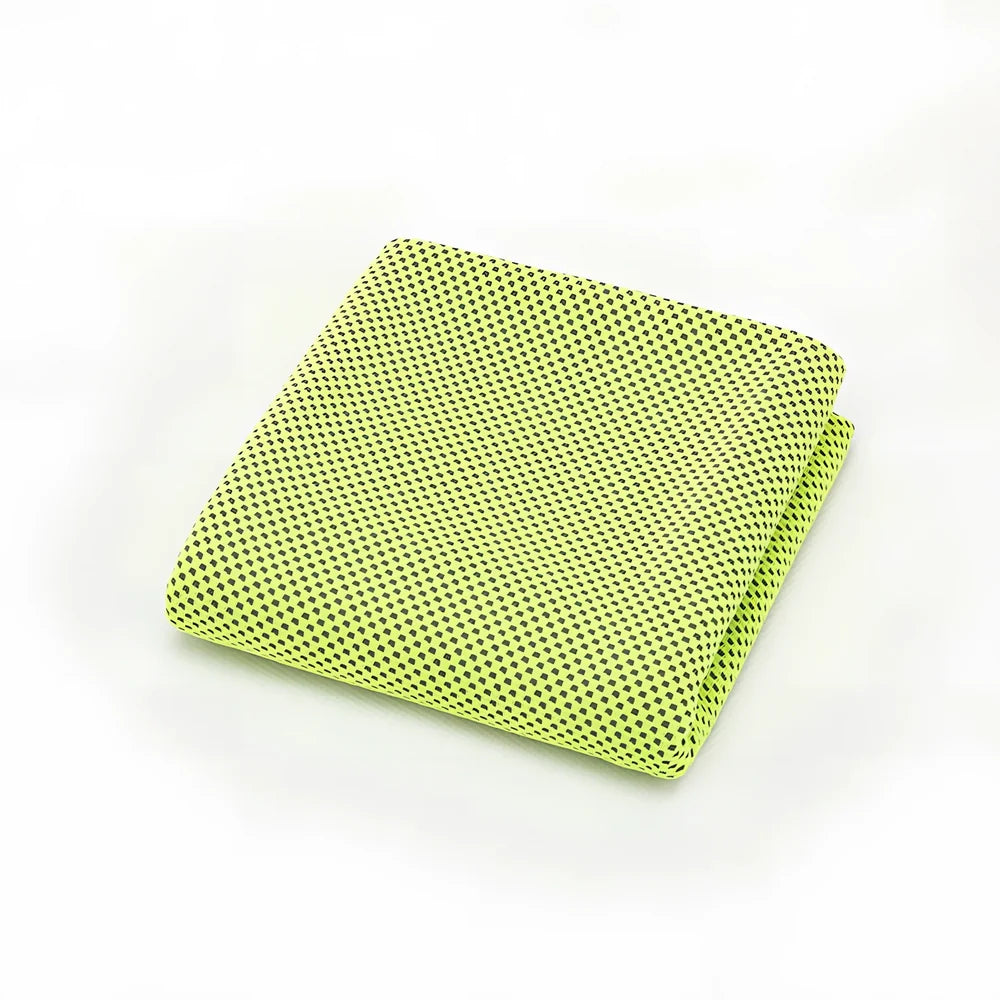 30x100cm sports cooling towel showing gray color with physical evaporation technology for instant cooling