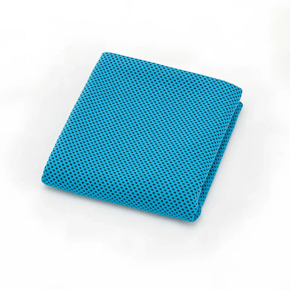 30x100cm sports cooling towel showing gray color with physical evaporation technology for instant cooling