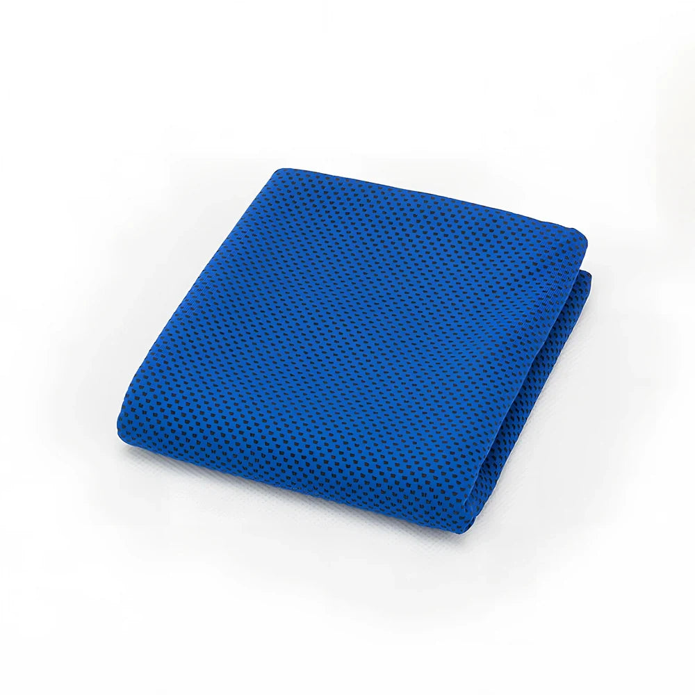 30x100cm sports cooling towel showing gray color with physical evaporation technology for instant cooling