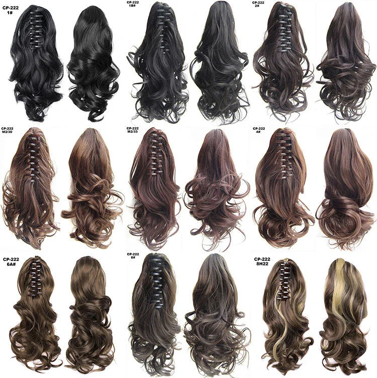 Stylish ponytail hair extension with natural-looking synthetic fibers for comfortable all-day wear