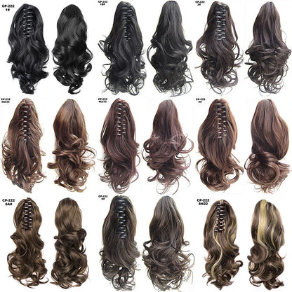 Stylish ponytail hair extension with natural-looking synthetic fibers for comfortable all-day wear