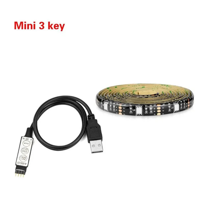 Flexible LED light strip with 30 beads per metre, showing bending capability and cut marks between LEDs
