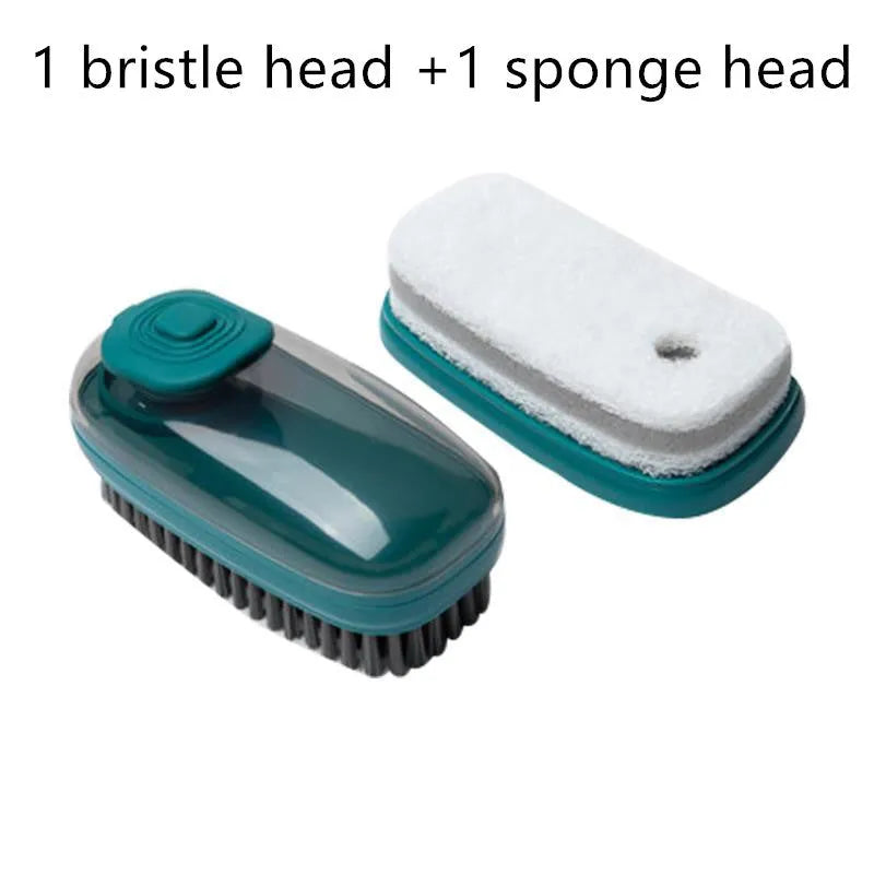Automatic liquid cleaning brush with ergonomic grip in multiple colour options