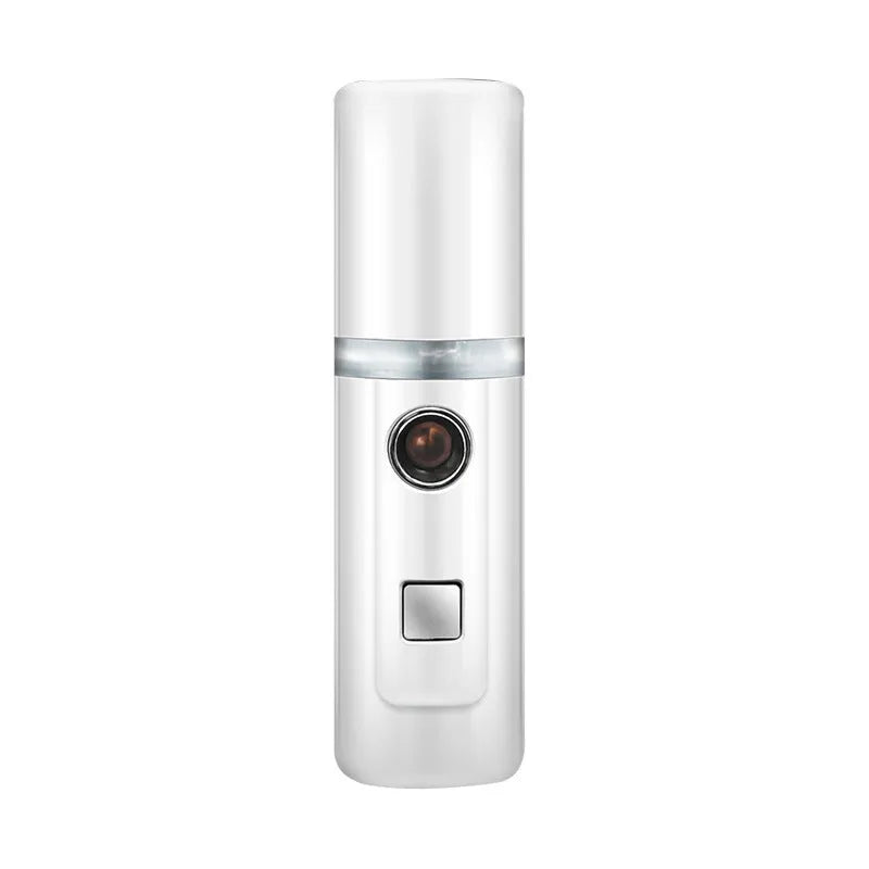 Nano portable facial humidifier in Pink, Transparent or White, 3.2 x 11.3 cm, 30ml tank, USB charging