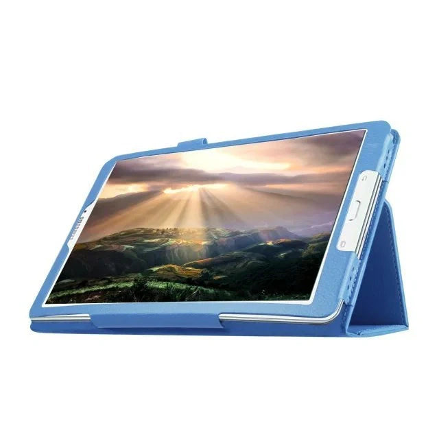 Samsung T560 9.6 inch flat leather protective case with foldable design in various colors