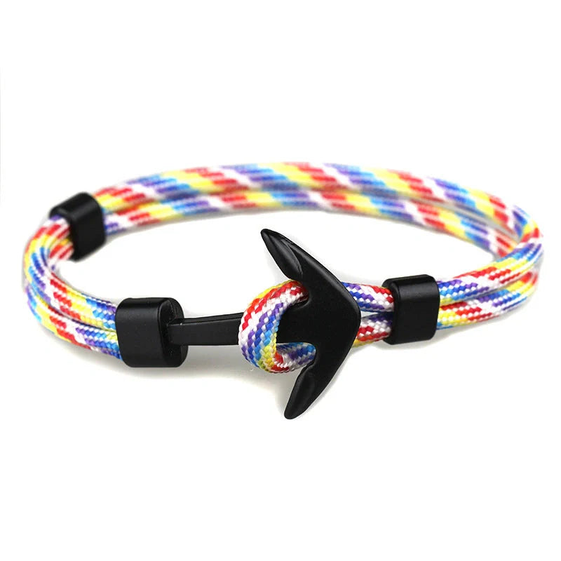 Unisex Pirate Anchor Bracelet with detailed nautical design, perfect for sea lovers and fashion enthusiasts.