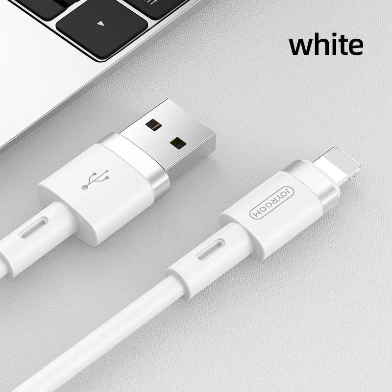 A 1.2-metre long Type-C charging cable shown in five colour options: black, purple, red, white, and yellow.