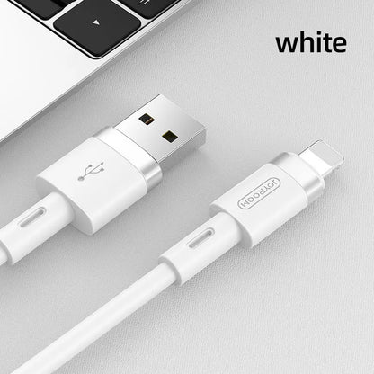 A 1.2-metre long Type-C charging cable shown in five colour options: black, purple, red, white, and yellow.