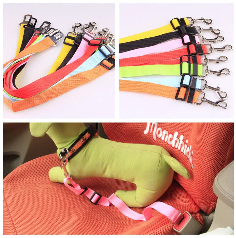 Adjustable Seatbelt Dog Leash for Secure and Comfortable Car Rides with Pets