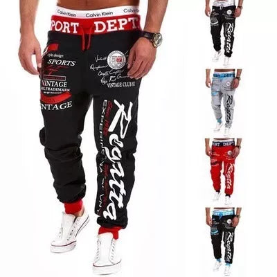 Drawstring loose track pants in various colors with adjustable waist for a customizable fit