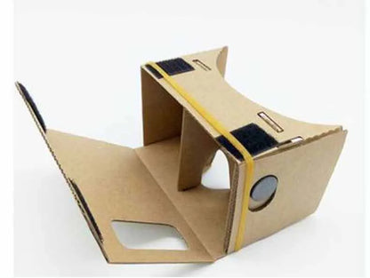 VR Cardboard Glasses with adjustable head strap and magnetic controller for 6-inch smartphones