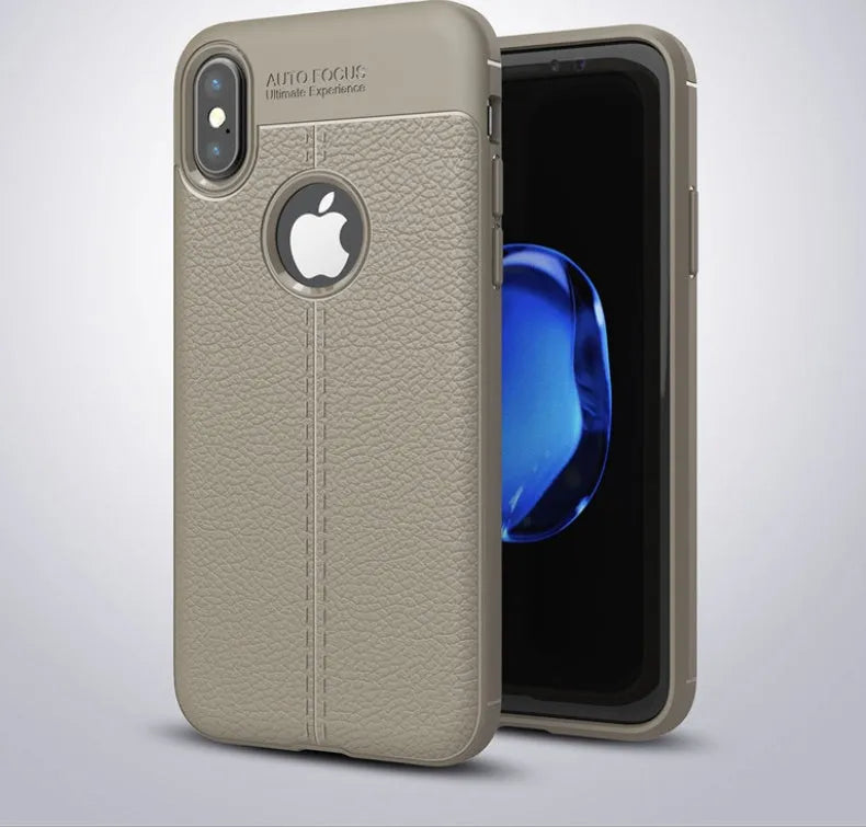 WeFor PU Leather and Silicone Phone Case for OnePlus 5, 5T, and 6: Slim 2mm profile with dirt-resistant PU leather back and soft silicone bumper for device protection.
