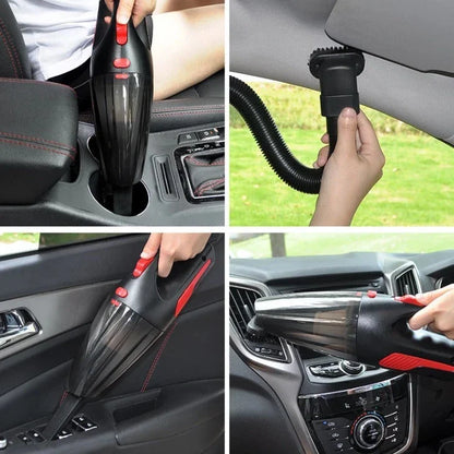 Powerful handheld vacuum cleaner with attachments for easy car cleaning and maintenance