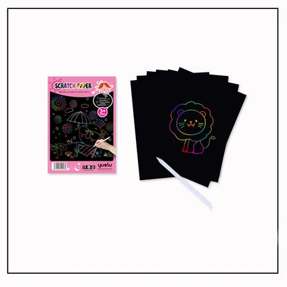 Pack of children's colourful A4 and 16K handmade drawing paper sheets.