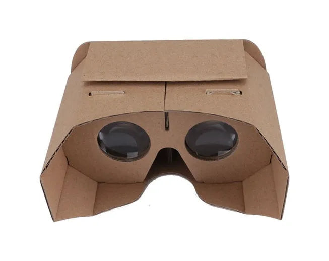Virtual glasses: 3D carton VR glasses for mobile phones, corrugated paper construction, 153cm by 83cm size